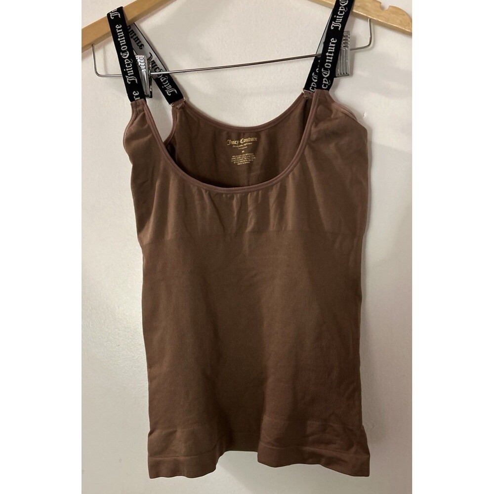 Juicy Couture Brown Tank Top Camisole Medium Stretch Nylon Spandex